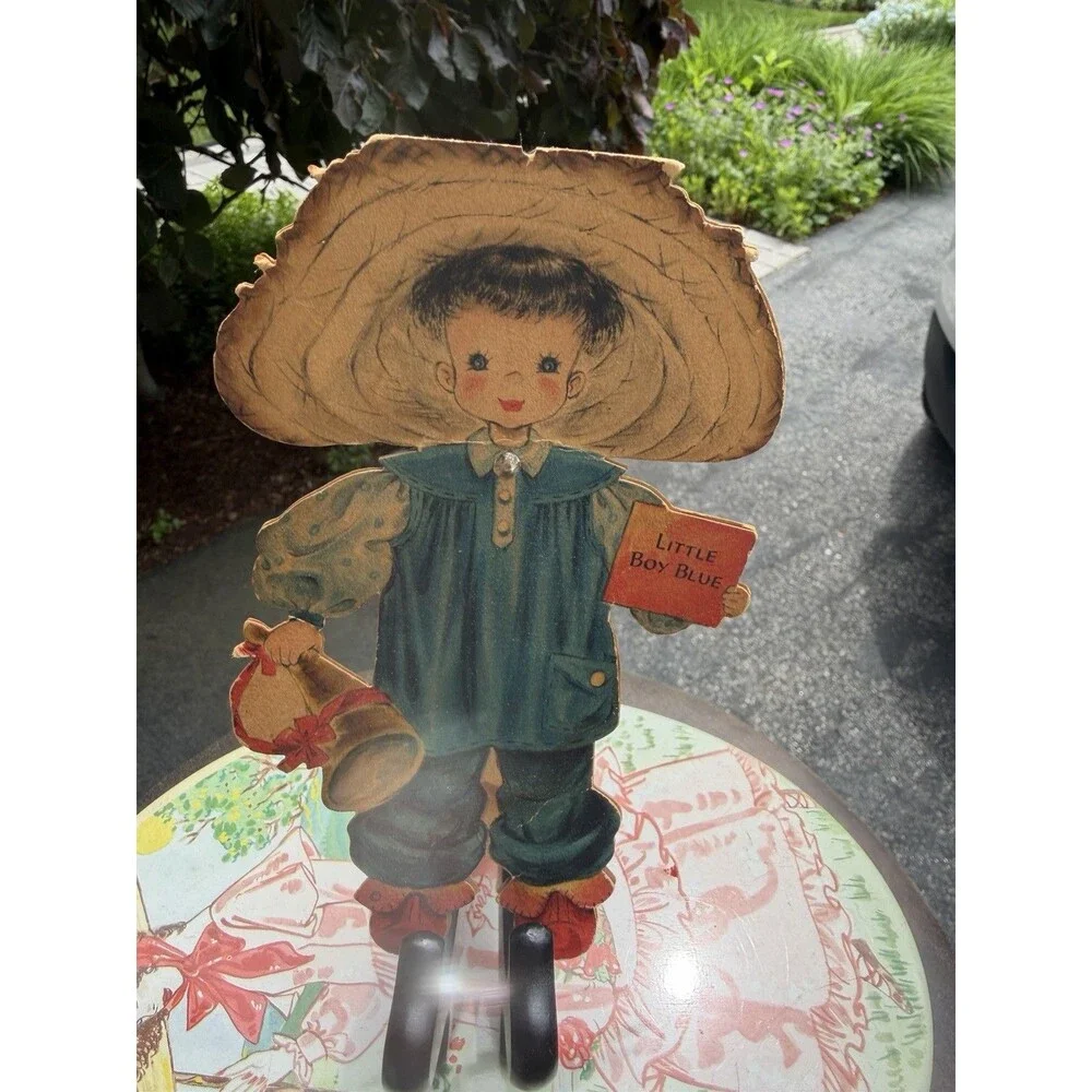 6 Vintage 1940s Hallmark Paper Doll Set with Cut Outs & Greeting Cards Bundle
